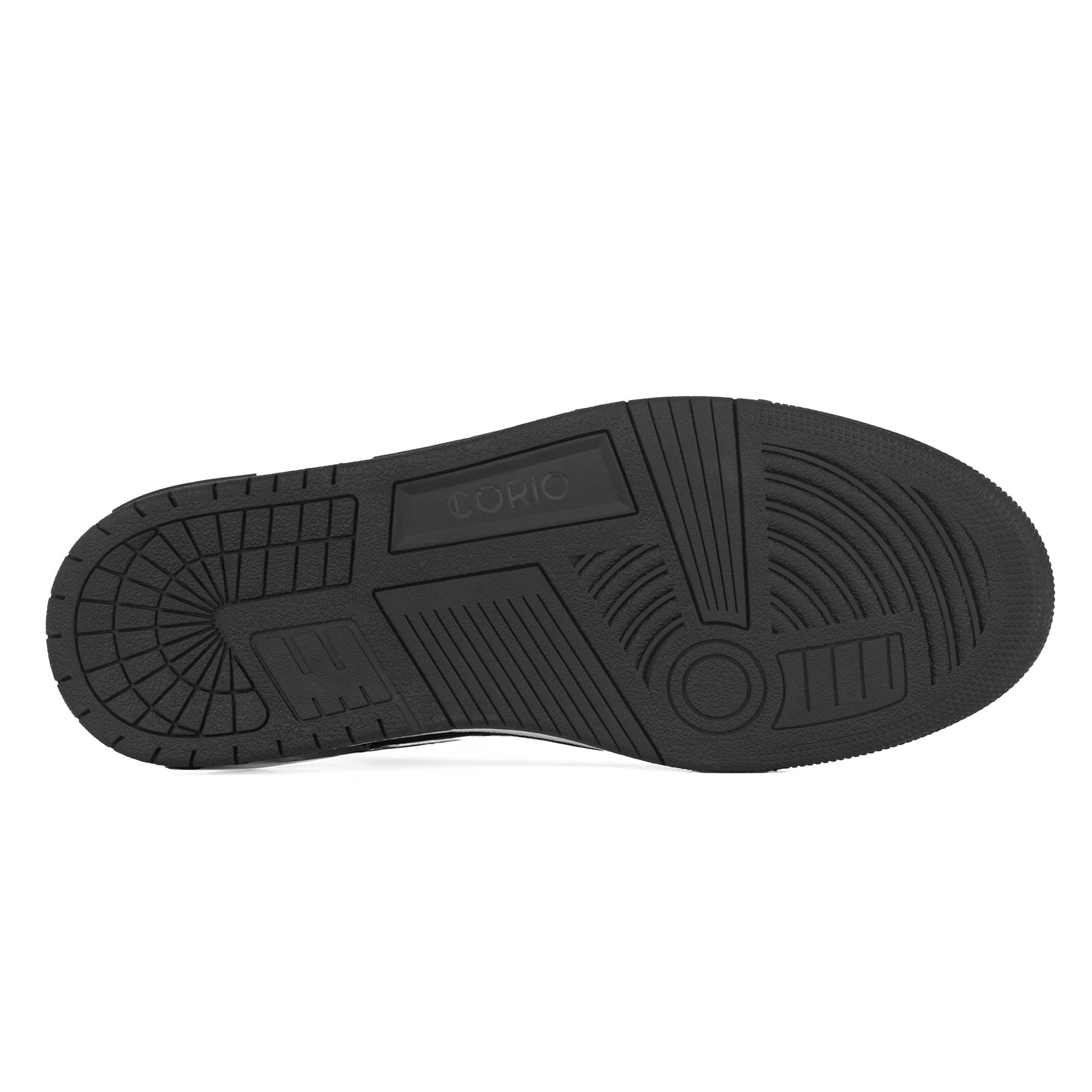 Zivorah men's black genuine leather sneakers detail view