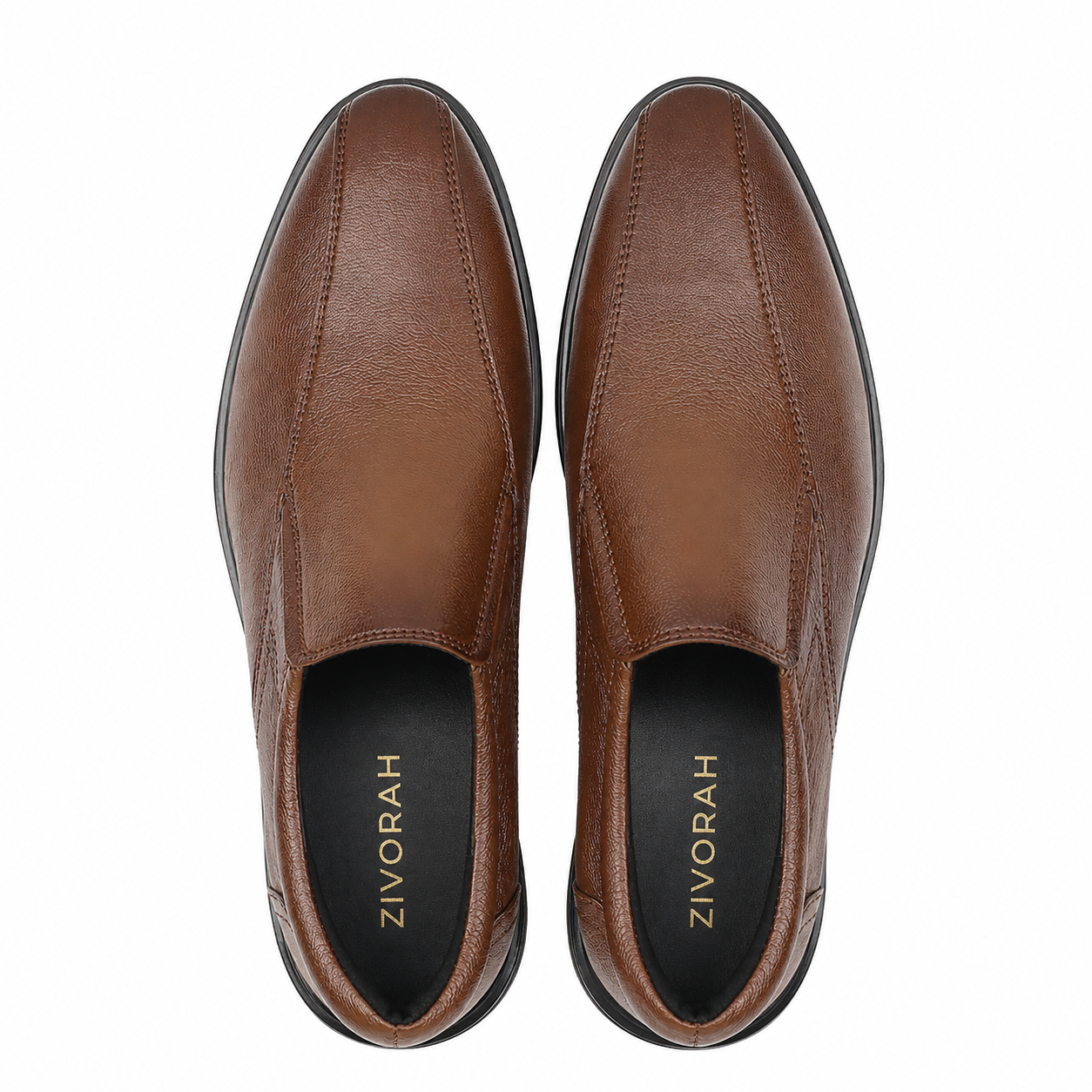 Zivorah Men Brown Genuine Leather Loafer